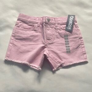 OshKosh B'gosh Pink Jean Shorts Raw Hem‎ Girls Size 5